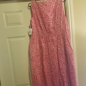 Pink and white sundress